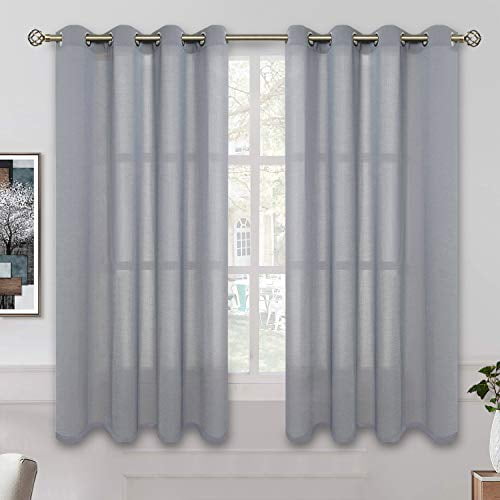 Grommet Light Filtering Casual Textured Privacy Curtains for Living Room Each 52 x 54 Inch, Grey BGment Linen Look Semi Sheer Curtains for Bedroom 2 Panels Grommet Light Filtering Casual Textured Privacy Curtains for Living Room Each 52 x 54 Inch, Grey BGment Linen Look Semi Sheer Curtains for Bedroom 2 Panels
